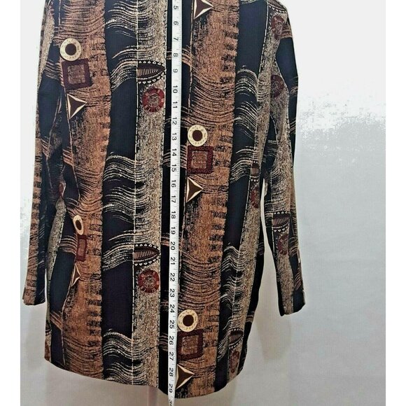 Peter Popovitch Vintage Women's M Black 2-Piece Top & Jacket Set Elegant - Picture 3 of 12